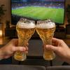 Tazza Trofeo Calcio, Tazza da Birra da 400/600ml, Bicchiere Pint Robusto a Forma di Pallone da Calcio per Bar di Casa, Regalo per Appassionati di Sport