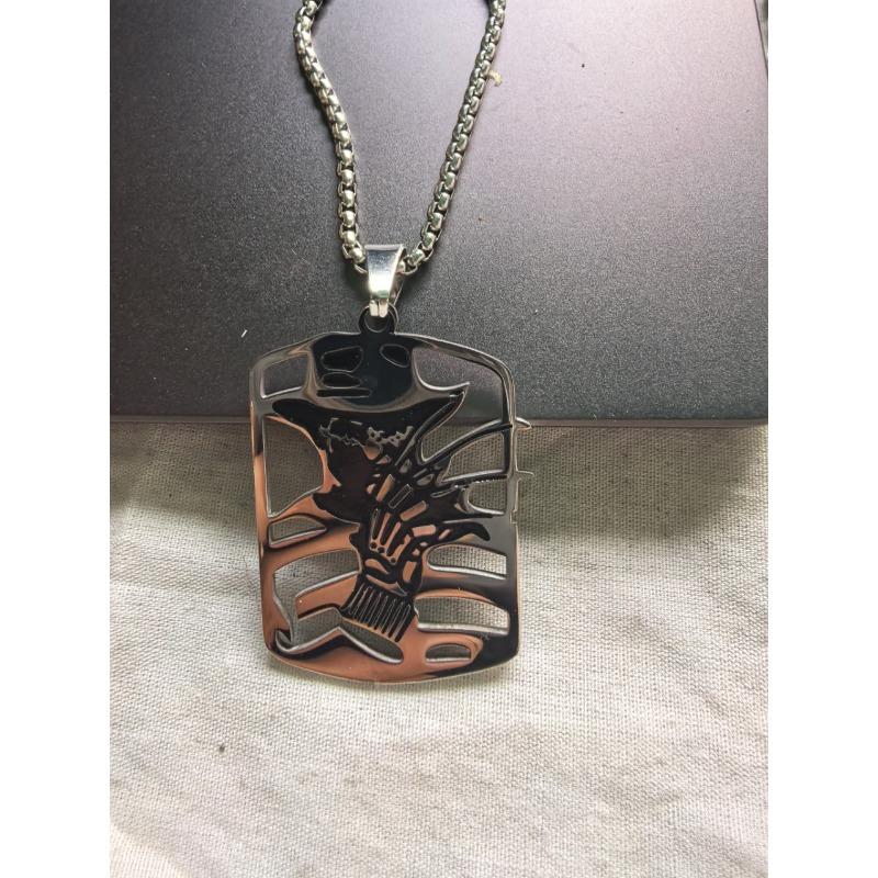 Freddy Necklace Retro Niche Design Hip Hop Trend Punk Trend 60CM