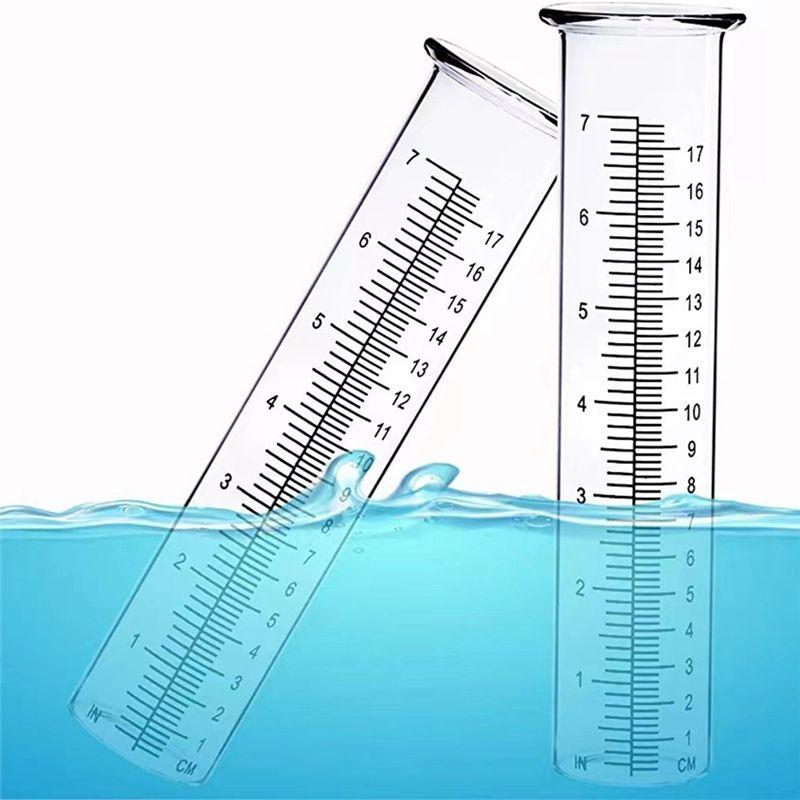 AEE2-2Pcs Plastic Rain Gauge Replacement Tube With 7 Inch Capacity Rain Water Gauge For Garden Yard Outdoor