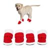 Winter Warm Dog Shoes Christmas Boots Outdoor AntiSkid Paw Protector with Hook Loop Strap