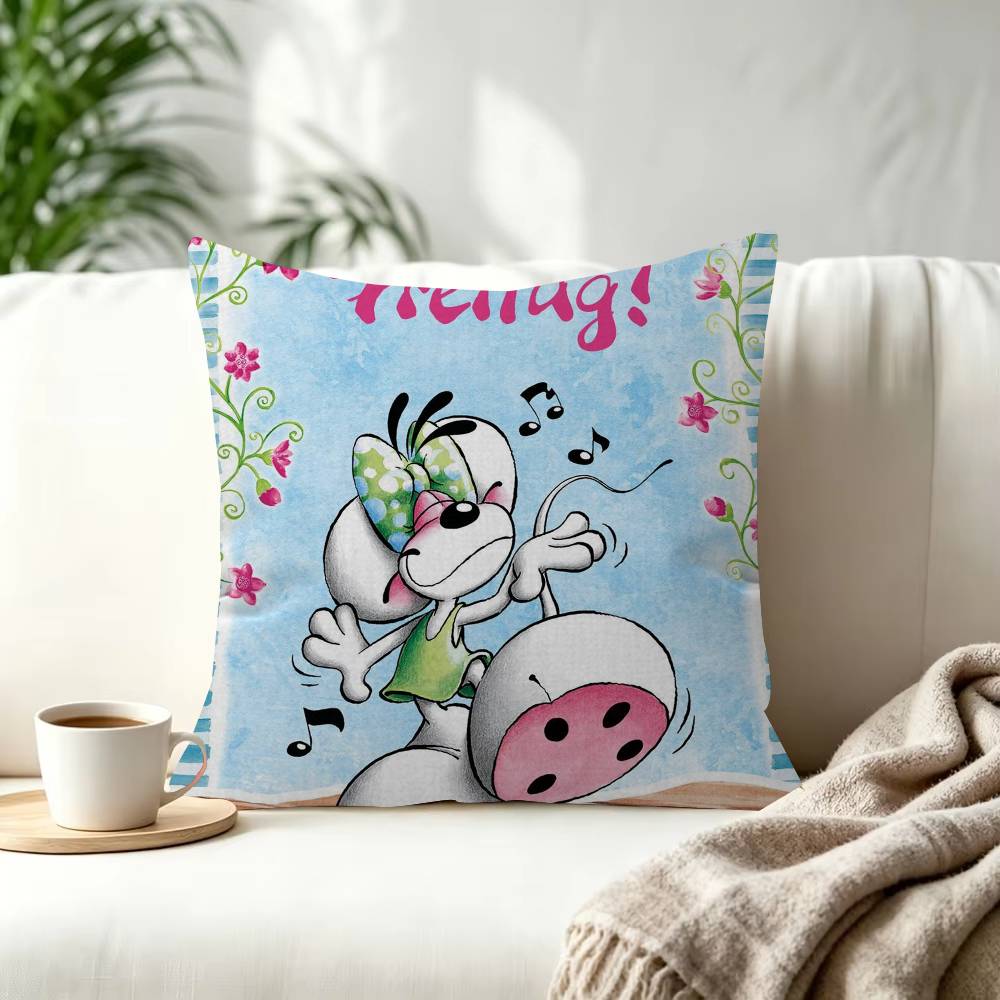 Character Diddl Cute Decorative Pillowcase Square Pillowcase Home Office Decorative Cushion Cover