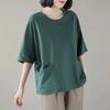 Foreign Pocket Design Sensual Versatile Short-sleeved Top Summer New Crew Neck Women's Clothing
