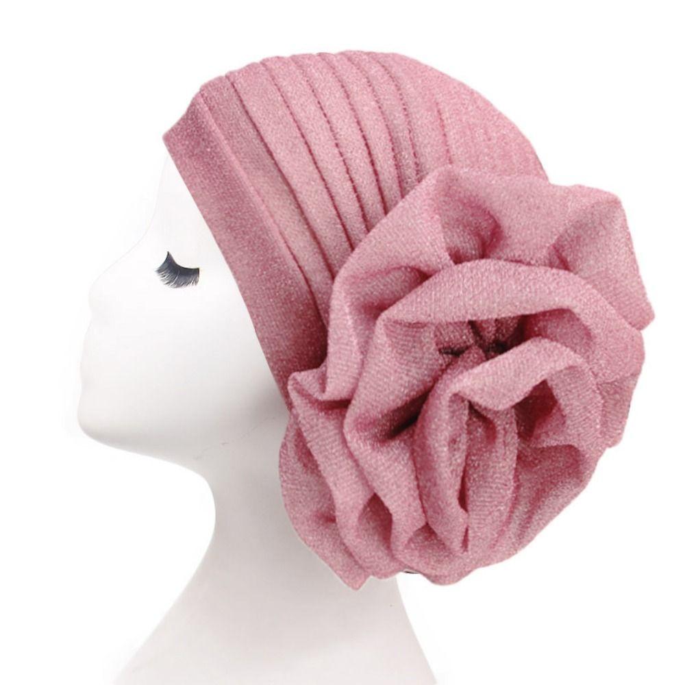 Big Rose Flower Head Wraps Headwear Nigerian Wedding Geles African Turban Caps Party Headgear