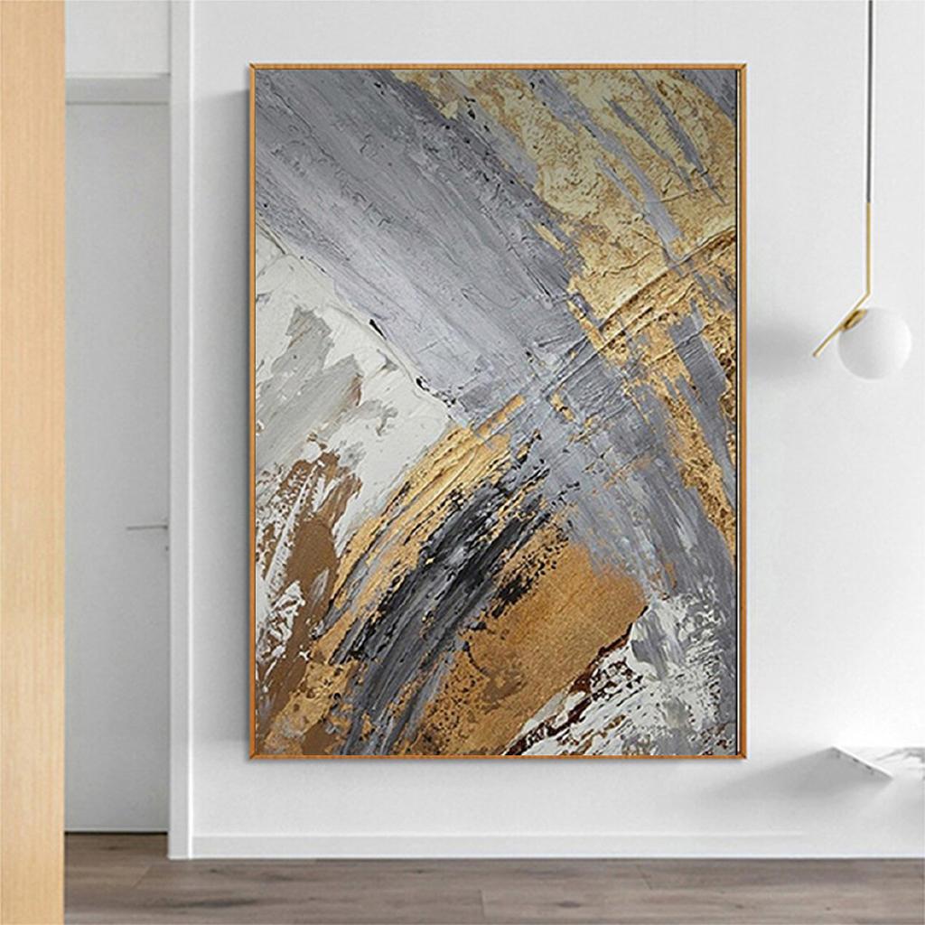 Large Handmade Textured Oil Painting On Canvas Modern Abstract POP Geometry Wall Art Picture For Living Room Bedroom Room Decor