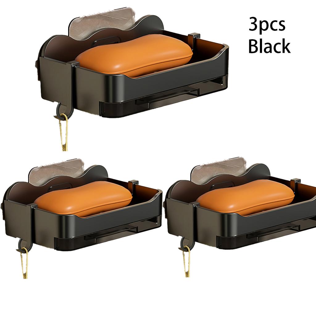 ABS Soap Holder Bathroom Soap Dish With Drain Water Wall Mounted Soap Box Bathroom Accessories