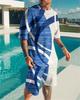 Summer Sportswear T-Shirt Men's Sportswear Suit Casual O-Neck Men's Shorts Two-Piece Clothes Harajuku