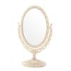 Retro European Heart-Shaped Double-Sided Desktop Makeup Mirror