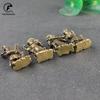Vintage Copper Four Law Enforcement God Buddha Statue Keychains Pendants Small Ornaments Lucky Home Decor Desktop Decorations
