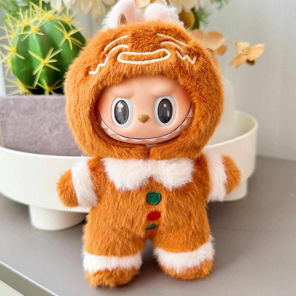 [No Doll] Plush Doll'S Clothes Christmas Claus Clothes For 17Cm Labubu Christmas Holiday Gift Cute Set
