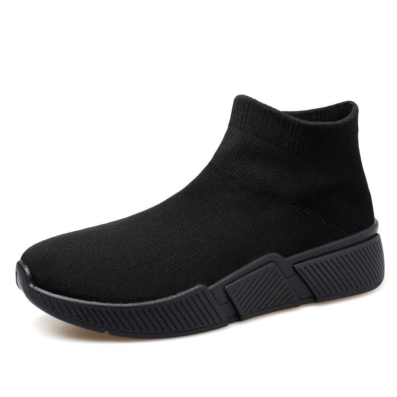 

Высокие мужские кроссовки для активного отдыха на природе, мужские кроссовки, слипоны, скейтбординг, легкие мягкие мужские кроссовки, прогулочная обувь, zapatillas Hombre 39 чёрный