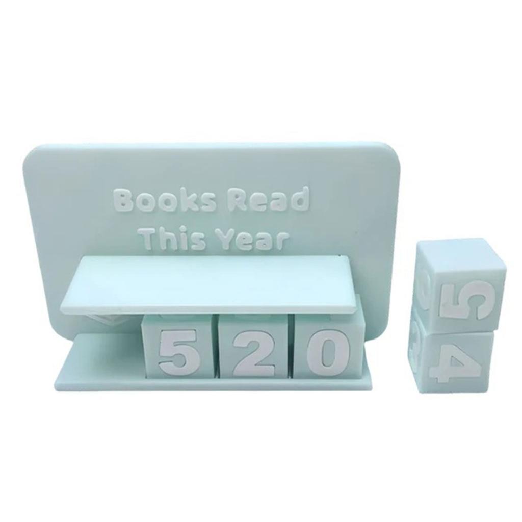 Creative 3D Printed Reading Progress Trackers With Number Cubes Books Read This Year Counter Sign Reading Challenge Gift
