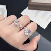 Sweet And Cool Purple Moon Flower Opening Ring Fashion High-End Niche Design Exquisite Light Luxury Ring Woman