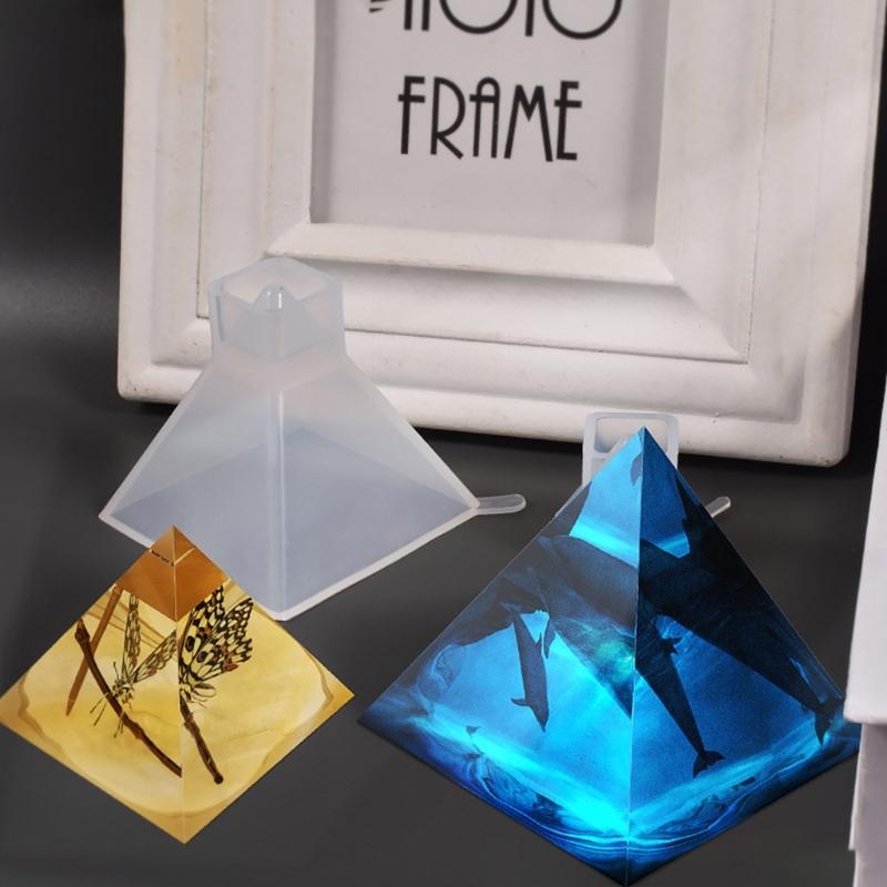 Silicone Pyramid Molds Crystal Epoxy Mold Pyramid Epoxy Resin Casting Mold for DIY Crafts Aromatherapy Candle Making