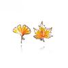Ginkgo Leaf Small Brooch, High-end Oil Dropper, Niche High-end, Sophisticated Style, Fashionable, Elegant Brooch Pin
