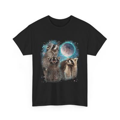 3 Waschbär Mond Heulender Waschbär Kopf Lustig Für Männer, Frauen, Kinder T-Shirt