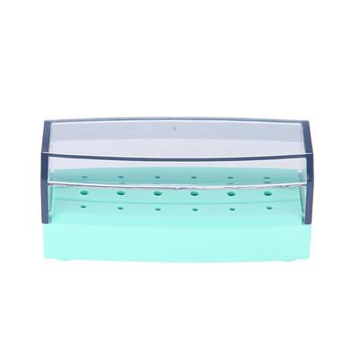 18 Holes Cleaning Box Case Dental Bur Burs Block Holder Autoclavable Dentist Tool GreenS015C
