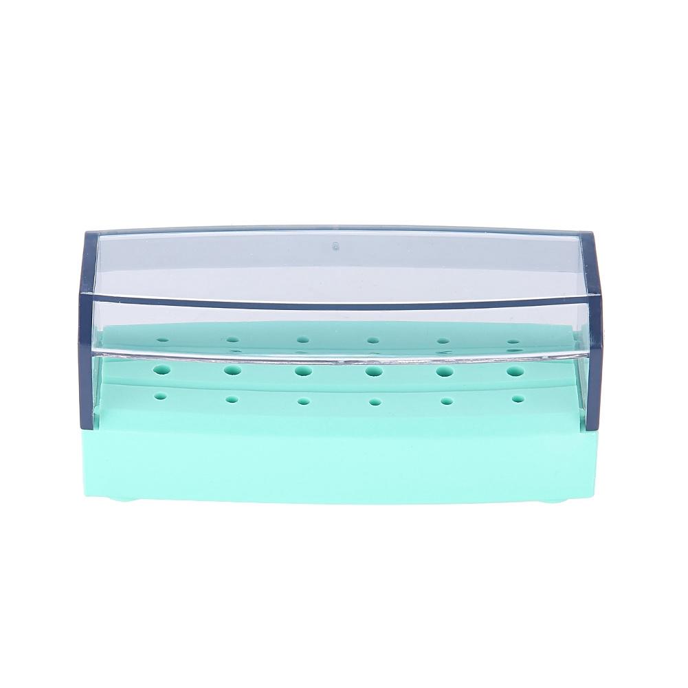 18 Holes Cleaning Box Case Dental Bur Burs Block Holder Autoclavable Dentist Tool GreenS015C