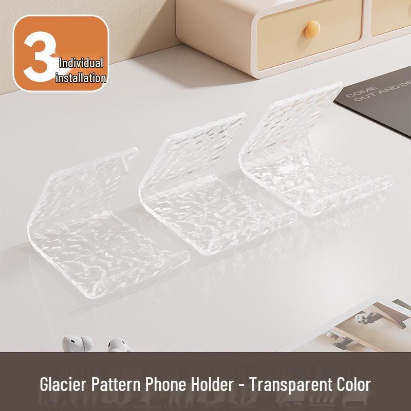 Glacier Pattern Phone & Tablet Holder: Desktop Ornament & Portable TV Stand