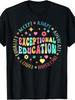 Exceptional Education Dream Team SPED ESE Teacher Autism T-Shirt Plus Size Retro Casual Round Neck Printed T-Shirt Unise
