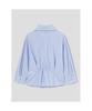8SECONDS Striped Collared Neck Shirt Blouse Sky Blue