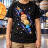 Solar System Planets T-Shirt, Multicolor Galaxy Graphic, Space Science Tee, Astronomy Teacher Gift, Celestial Stars Art, Stargazing Birthday