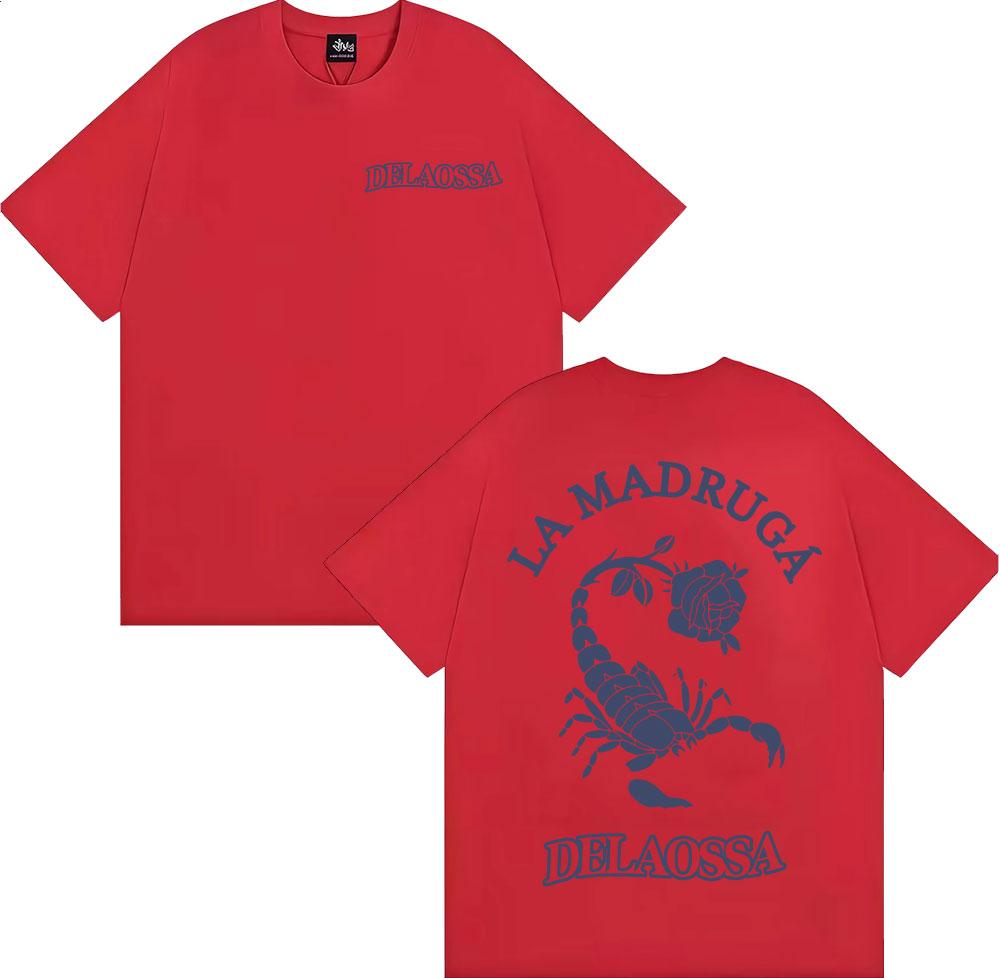 2026 Rapper Delaossa La Madruga Tour 2026 Merch Tshirts Men Women Fashion Punk Hip Hop T Shirt High Quality Cotton Tshirt Tops