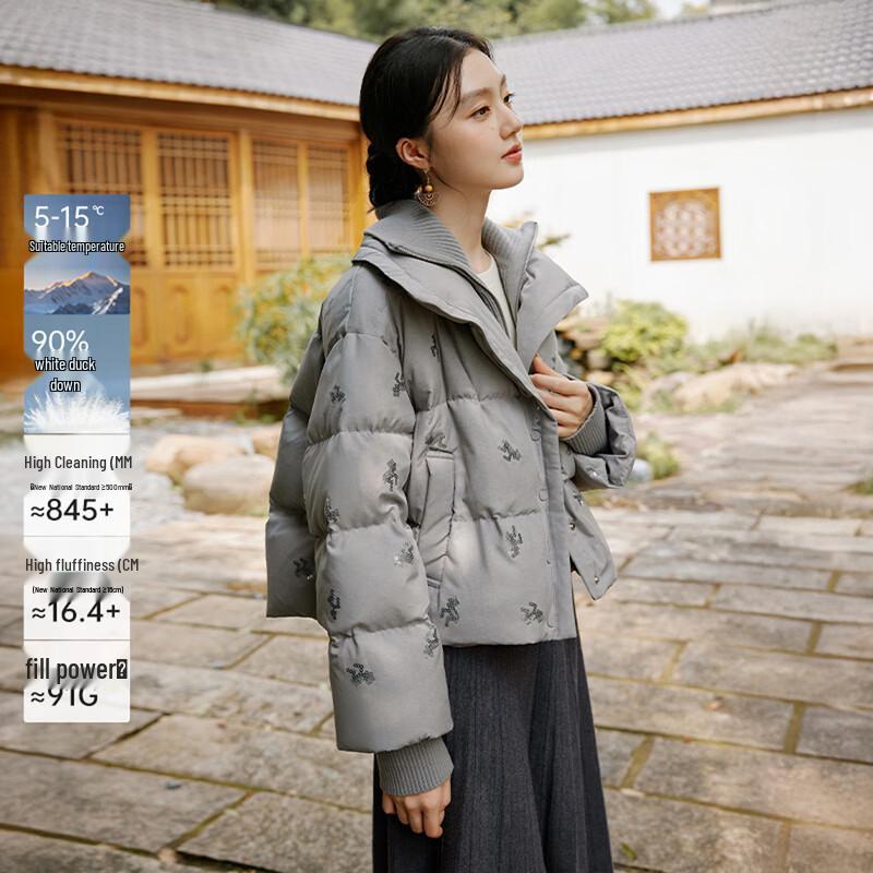 Xiangying Women s Sequin Puffy Down Jacket XL