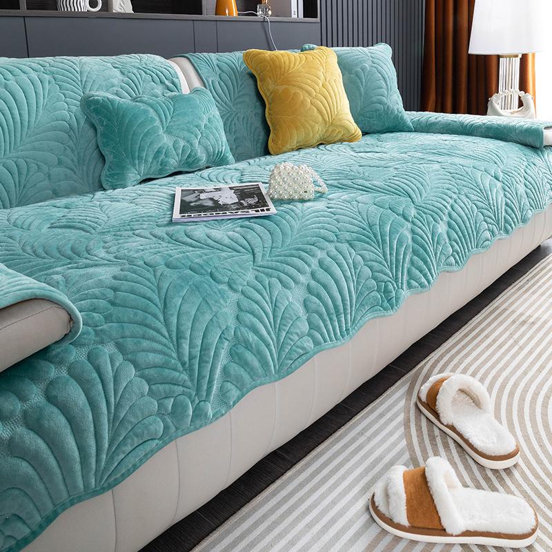 Milk Plush Winter Plush Sofa Cushion New Winter Thickened Seat Cushion Special-Shaped Simple Modern Full Cover Cloth 7070cm 1727₽