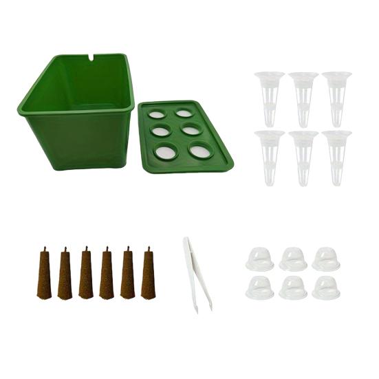 Hydroponic Grow Box 6-Hole Planting System Home Herb Planter Vegetable Cultivation Kit for Indoor Gardening