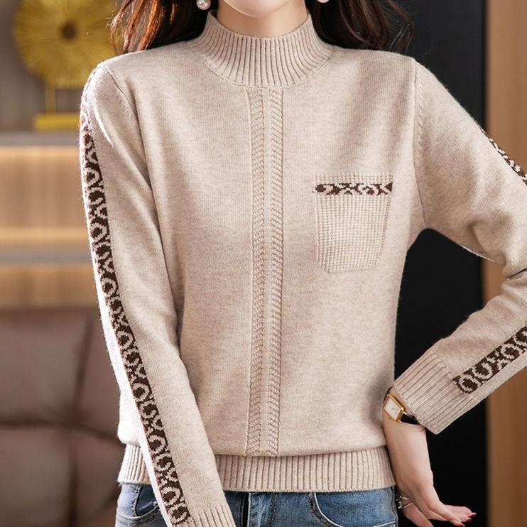 Dámská móda Ležérní Podzim Zima Polovinový rolák s dlouhým rukávem