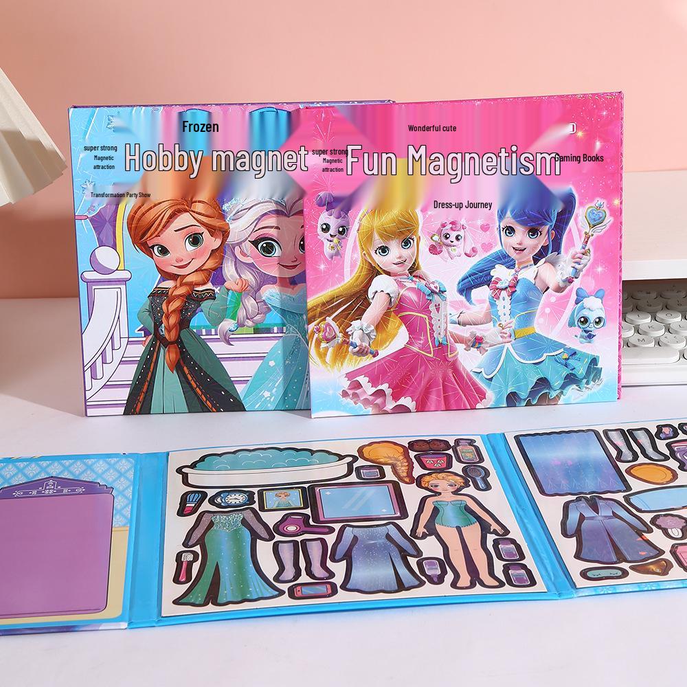 

Wonderful Magnetic Dress-Up Frozen Princess Quiet Book with Stickers