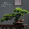 For Simulated Welcome Pine Bonsai Office Ornament Chinese Green Plant Living Room Interior Decoration Light Luxury