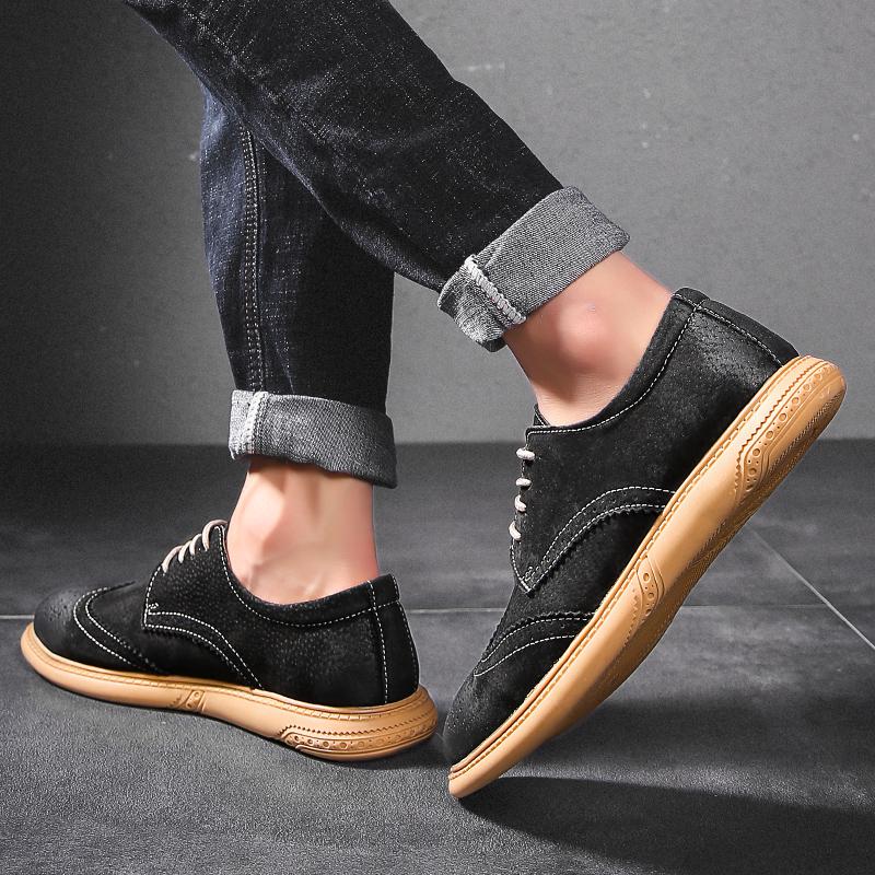 Men Shoes Mens Genuine Leather Business Dress Retro Gentleman Formal Carved Brogue Formal Shoes Men High Quality Casual Shoes