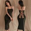 Women Sexy Lingerie Bodycon Lust Dress Cut Out Halter Backless Mini Dress Stylish Night Sultry Outfit