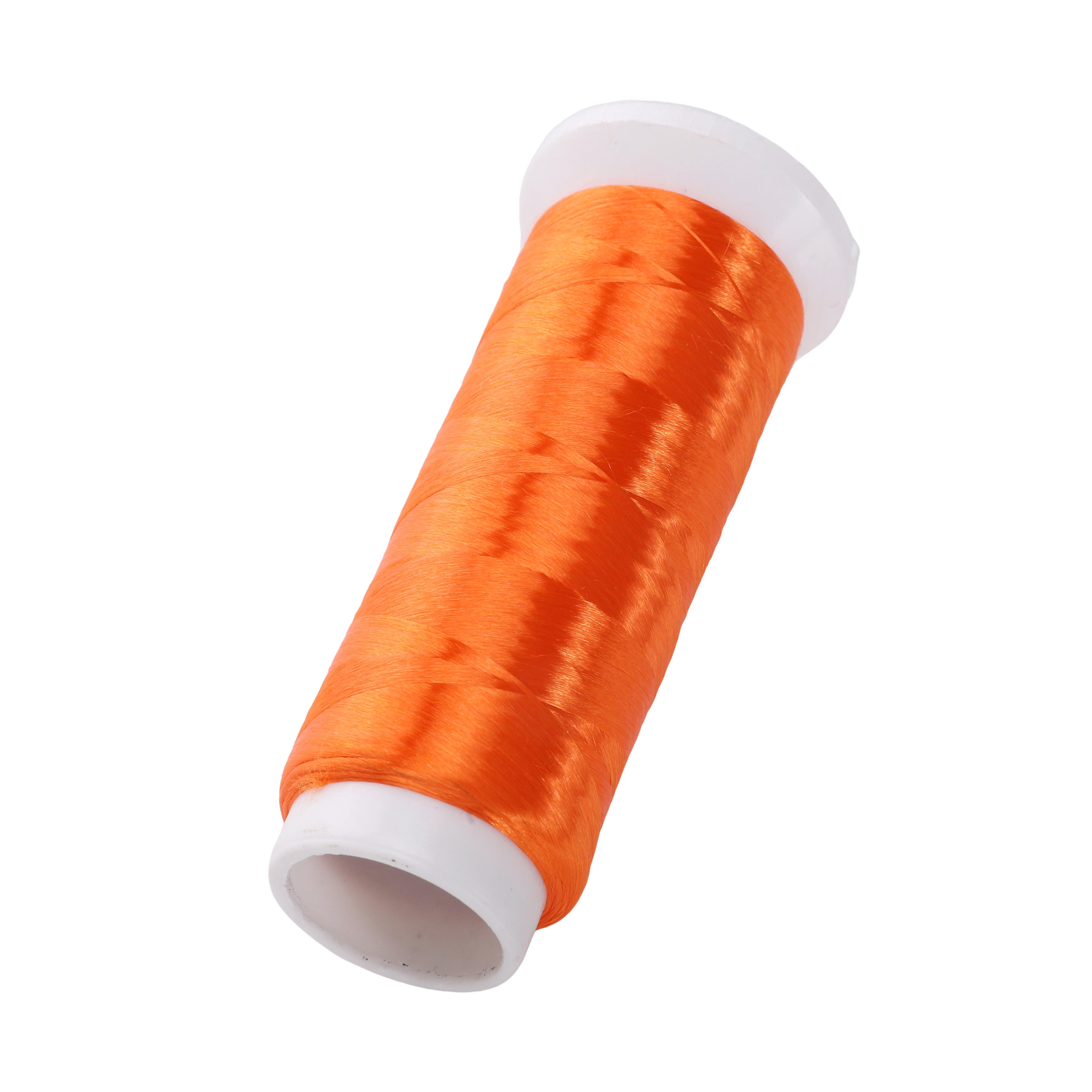 

1200 метрів поліестерової безвузлової оксамитової флористичної нитки для виготовлення ювелірних виробів своїми руками, браслетів, намист та кольє. помаранчевий