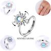MLPKOI 9 Pcs Fidget Rings Set for Women Girls, Adjustable Open Spinner Anxiety Ring, Anti Stress Relief