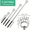 3 Pack Different Back Scratcher Metal Portable Telescoping with PVC Rubber Handles, Extendable Back Massager Tool with