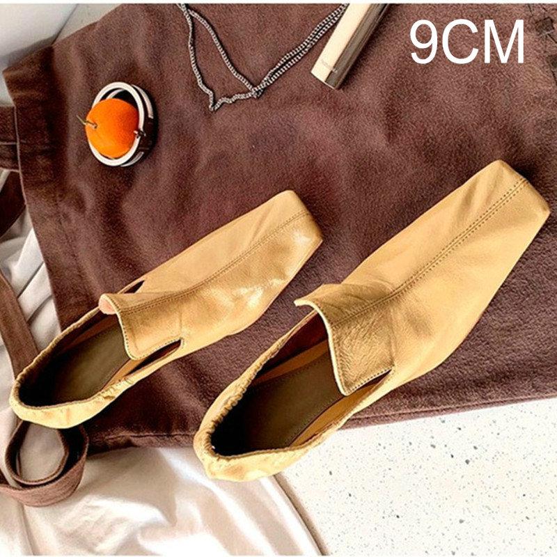 Fashion Wine Red French High Heels Women 2025 Spring and Autumn New Leather Cat with Square Head Single Shoes Women Casual Muller Shoes