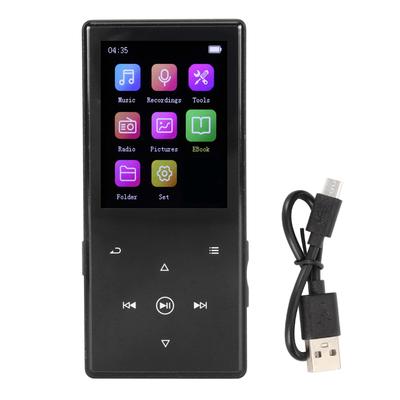 Odtwarzacz MP3 Wielofunkcyjny HiFi Bezstratny Dźwięk Redukcja Szumów E-book Kolorowy Ekran Ultracienki