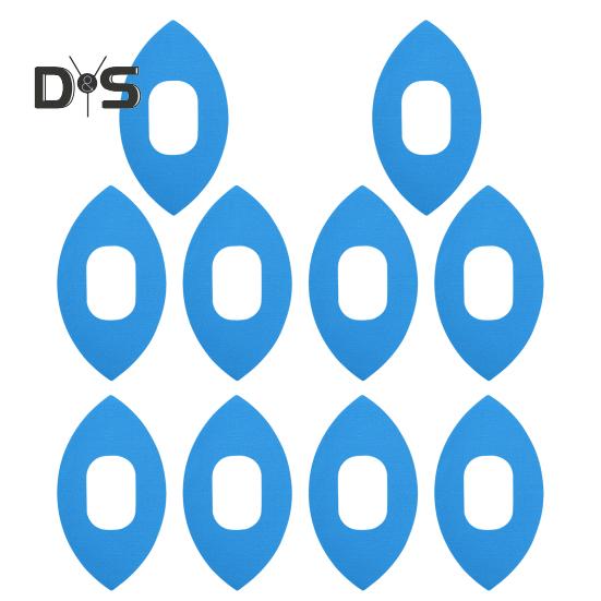 

10 шт. предварительно нарезанной кинезиологической ленты для облегчения боли в коленях, эластичной водонепроницаемой спортивной ленты для поддержки стабильности колена светло-синий