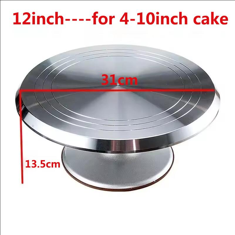10 INCH Baking Tools Aluminum Alloy Birthday Cake Turntable Plastic Ceramic Turntable Glass Turntable Flower Mounting Table