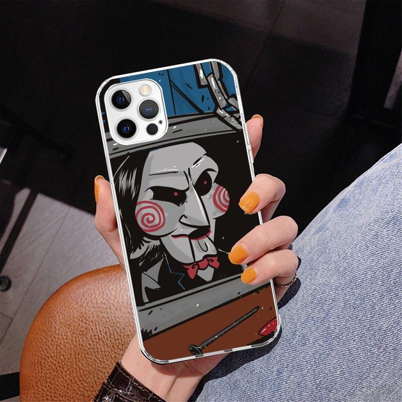 The Jigsaw Killer Horror Phone Case For iPhone 17 Air 16 Pro Max 16E 15 + 14 Plus 11 12 13 Mini 7 8 SE Gift Print Cover Fundas 1
