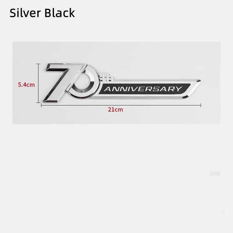 3D ABS 70th Anniversary Logo Prado Emblem Sticker Accessories Car Letters Fende Trim Rear Trunk Badge For Toyota Land Cruiser