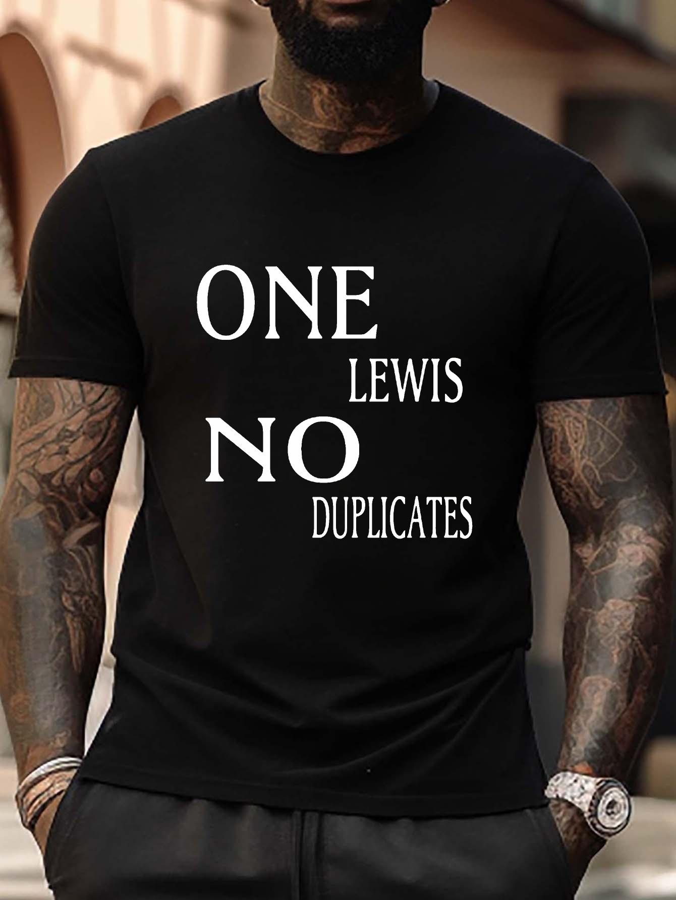 

Stylish Plus Size T-shirt with Unique LEWIS Graphic - Casual Short Sleeve Tee for Casual Attire M