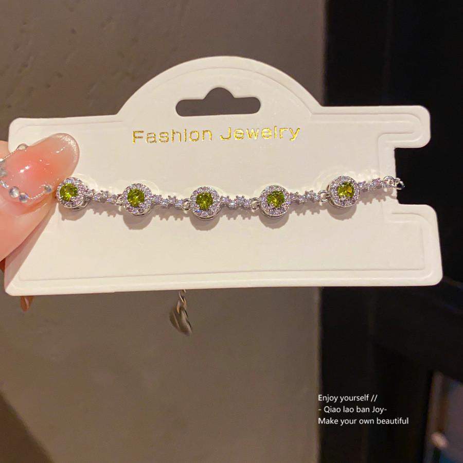 Geometric Zircon Silver And Gold Womens Fashion Bracelet With Luxurious Finish For Office Gifts