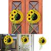 Sunflower Door Sign With Plastic And Polyester Materials For Spring And Autumn