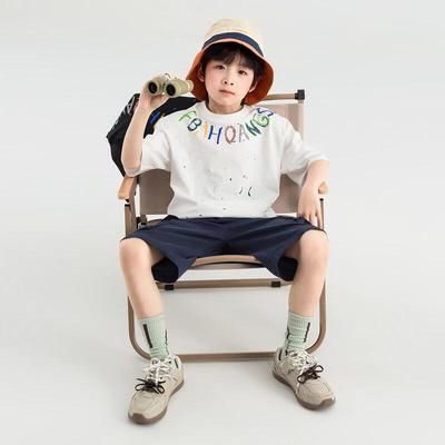 DuoDuoJia Boys' Cooling Letter Print Short Sleeve T-Shirt