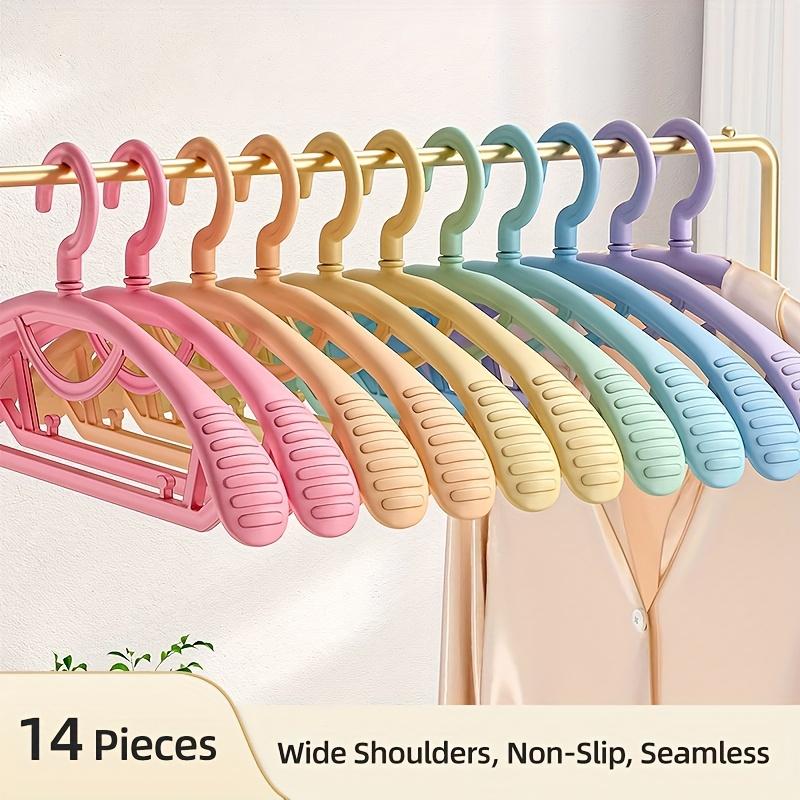 

Thickened Non-Slip Wide-Shoulder Hanger for Home Use Essential for Seasonal Change 14pcs