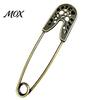 Bronze Safety Pin Vintage Pin, Large Feather Bird Leaf Flower Lapel Brooch Men Women for Coats, Jackets, Hats, Bags
