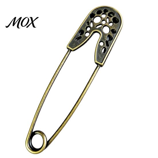 Bronze Safety Pin Vintage Pin, Large Feather Bird Leaf Flower Lapel Brooch Men Women for Coats, Jackets, Hats, Bags